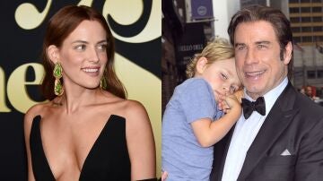 Riley Keough y John Travolta y su hijo Ben