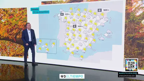La previsión del sábado 20 de diciembre Roberto Brasero alerta: "El domingo costará llegar a los 10º en buena parte de España"