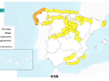 La llegada del invierno trae fuerte oleaje, lluvias y nevadas con avisos en gran parte de Espa&ntilde;a