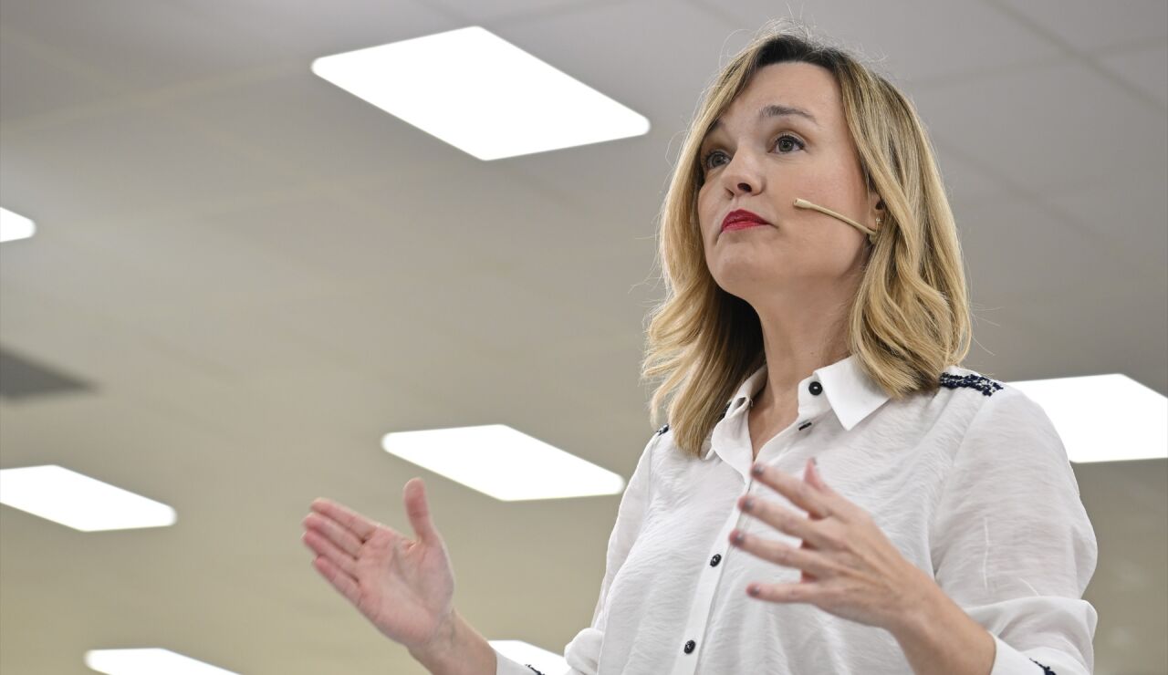 La secretaria general del PSOE de Arag&oacute;n y candidata a la Presidencia del Gobierno de Arag&oacute;n, Pilar Alegr&iacute;a