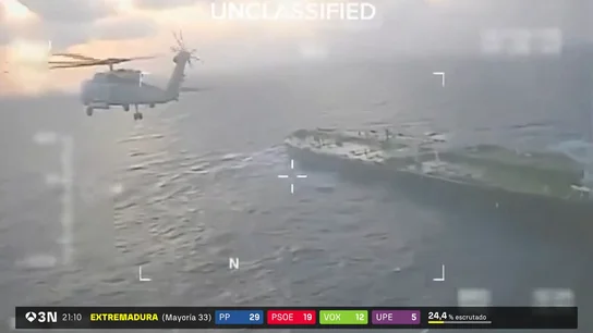 EEUU intercepta un tercer petrolero en el Caribe tras la denuncia de Venezuela por el "robo y secuestro" de un buque cargado de crudo EEUU intercepta un tercer petrolero en el Caribe tras la denuncia de Venezuela por el "robo y secuestro" de un buque cargado de crudo