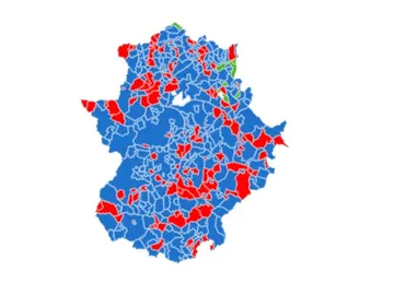 Mapa de resultados en Extremadura Mapa de resultados en Extremadura