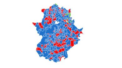 El mapa de voto en Extremadura por localidades: el PP, el partido más votado en 263 municipios 