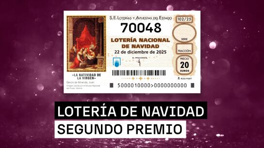 70048, el segundo premio de la Loter&iacute;a de Navidad 2025
