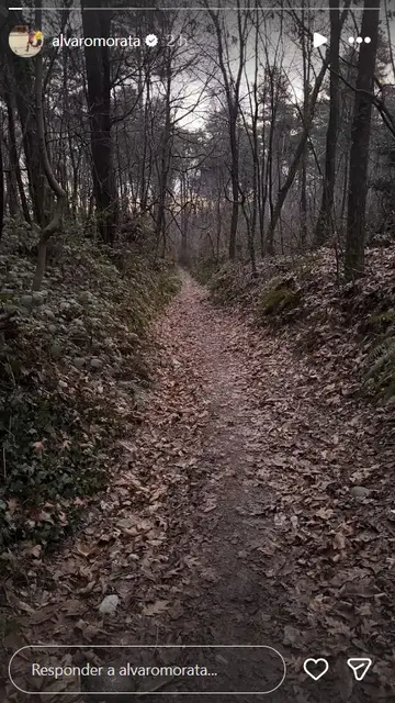 Stories de Álvaro Morata en la montaña Stories de Álvaro Morata en la montaña