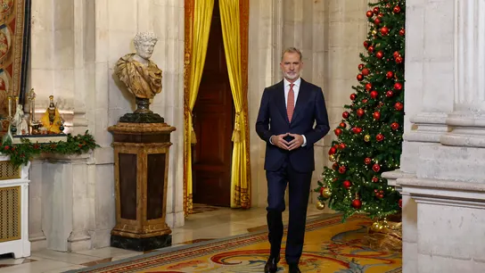 El rey Felipe VI pronuncia el tradicional mensaje de Nochebuena. El rey Felipe VI pronuncia el tradicional mensaje de Nochebuena.