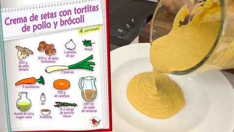 Ingredientes Crema de setas con tortitas