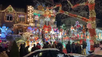 casa con luces en Nueva York casa con luces en Nueva York