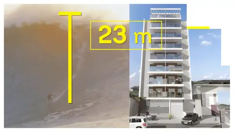 La ola surfeada por Laura Crane en Nazaré La ola surfeada por Laura Crane en Nazaré