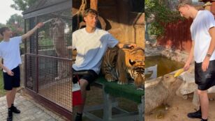 Dean Huijsen y sus vacaciones en Dub&aacute;i entre tigres, serpientes, pumas y cocodrilos