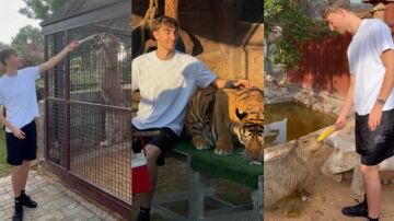Dean Huijsen y sus vacaciones en Dub&aacute;i entre tigres, serpientes, pumas y cocodrilos