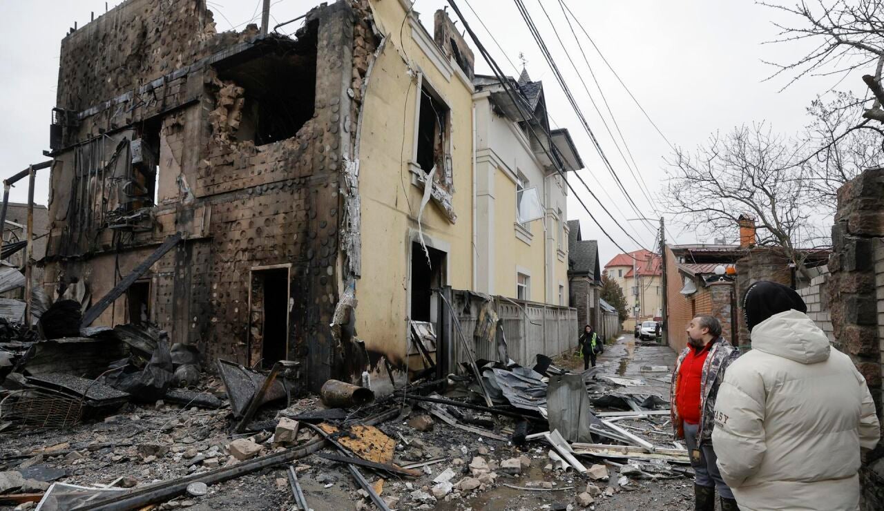 Imagen de las zonas residenciales atacadas 