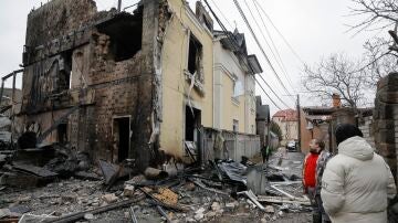 Imagen de las zonas residenciales atacadas 