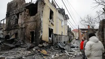 Imagen de las zonas residenciales atacadas Imagen de las zonas residenciales atacadas