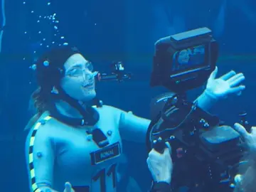 Kate Winslet durante el rodaje de Avatar Kate Winslet durante el rodaje de Avatar