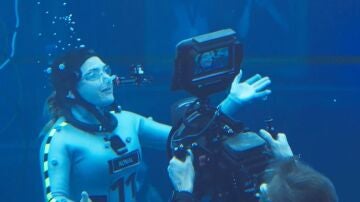 Kate Winslet durante el rodaje de Avatar