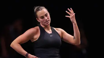 Aryna Sabalenka durante el partido ante Kyrgios Aryna Sabalenka durante el partido ante Kyrgios