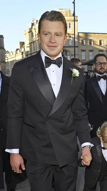 Adam Peaty llegando a su boda Adam Peaty llegando a su boda