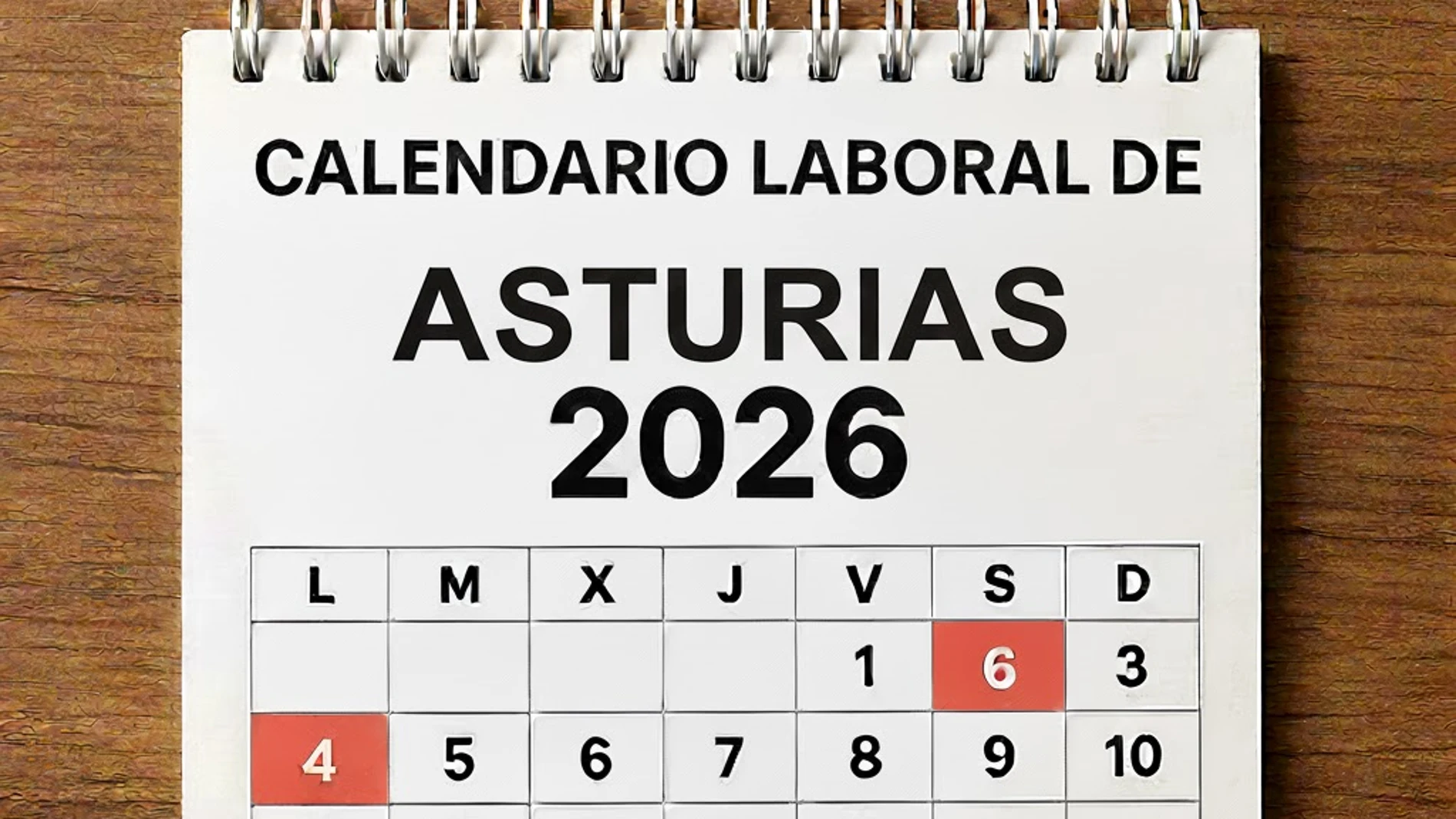 Calendario laboral en Asturias Calendario laboral en Asturias