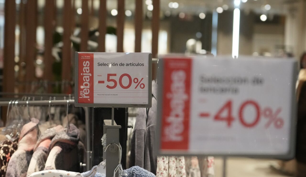Imagen de archivo de las rebajas.