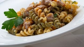 Receta f&aacute;cil de espirales con berenjena y berberechos, de Argui&ntilde;ano: "Un platazo se le mire por donde se le mire"