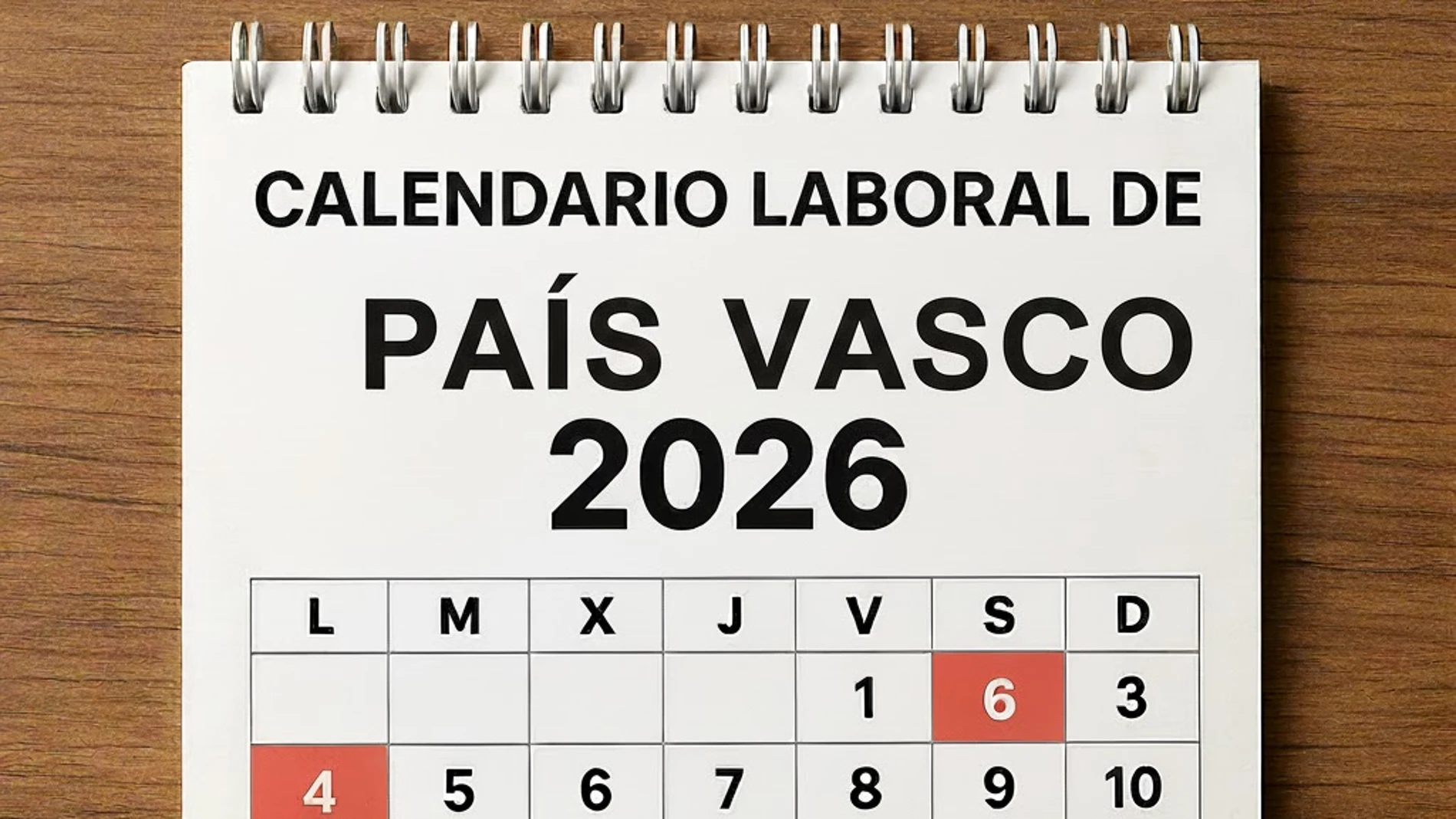 Calendario laboral en País Vasco Calendario laboral en País Vasco