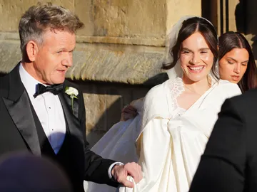 Gordon Ramsay y su hija Holly en su boda Gordon Ramsay y su hija Holly en su boda