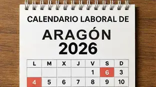 Calendario laboral 2026 en Aragón: estos son los días festivos y puentes Calendario laboral en Aragón
