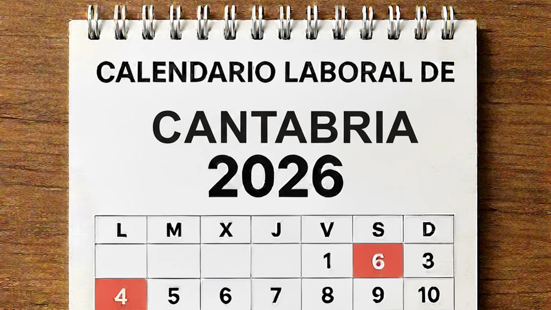 Calendario laboral en Cantabria Calendario laboral en Cantabria