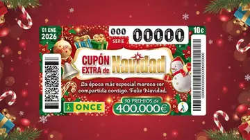 Premios del Sorteo de lotería del Cupón Extra de Navidad ONCE del 1 de enero 2026 Premios del Sorteo de lotería del Cupón Extra de Navidad ONCE del 1 de enero 2026