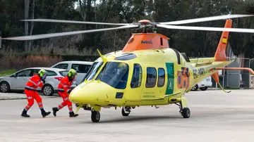 Imagen de archivo de un helicóptero sanitario de 061 Imagen de archivo de un helicóptero sanitario de 061