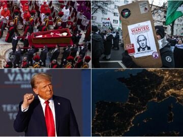 Funeral del papa, manifestaci&oacute;n contra Netanyahu, celebraci&oacute;n de Trump e imagen a&eacute;rea del apag&oacute;n