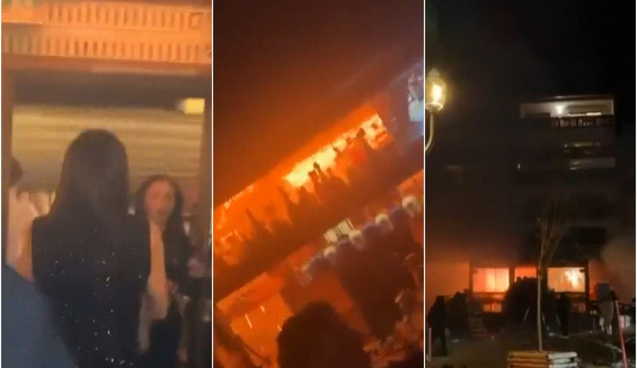 Im&aacute;genes del incendio en Crans Montana, Suiza