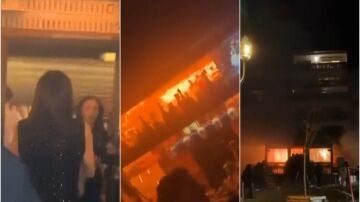 Im&aacute;genes del incendio en Crans Montana, Suiza