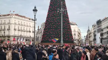 Imagen de la concentración en la Puerta del Sol, Madrid. Imagen de la concentración en la Puerta del Sol, Madrid.