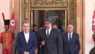 Zapatero con Nicol&aacute;s Maduro