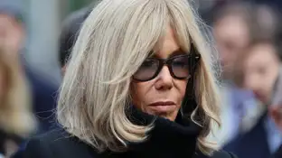 Imagen de archivo de la primera dama francesa, Brigitte Macron Imagen de archivo de la primera dama francesa, Brigitte Macron