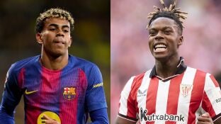 Lamine Yamal y Nico Williams