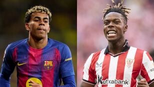 Lamine Yamal y Nico Williams