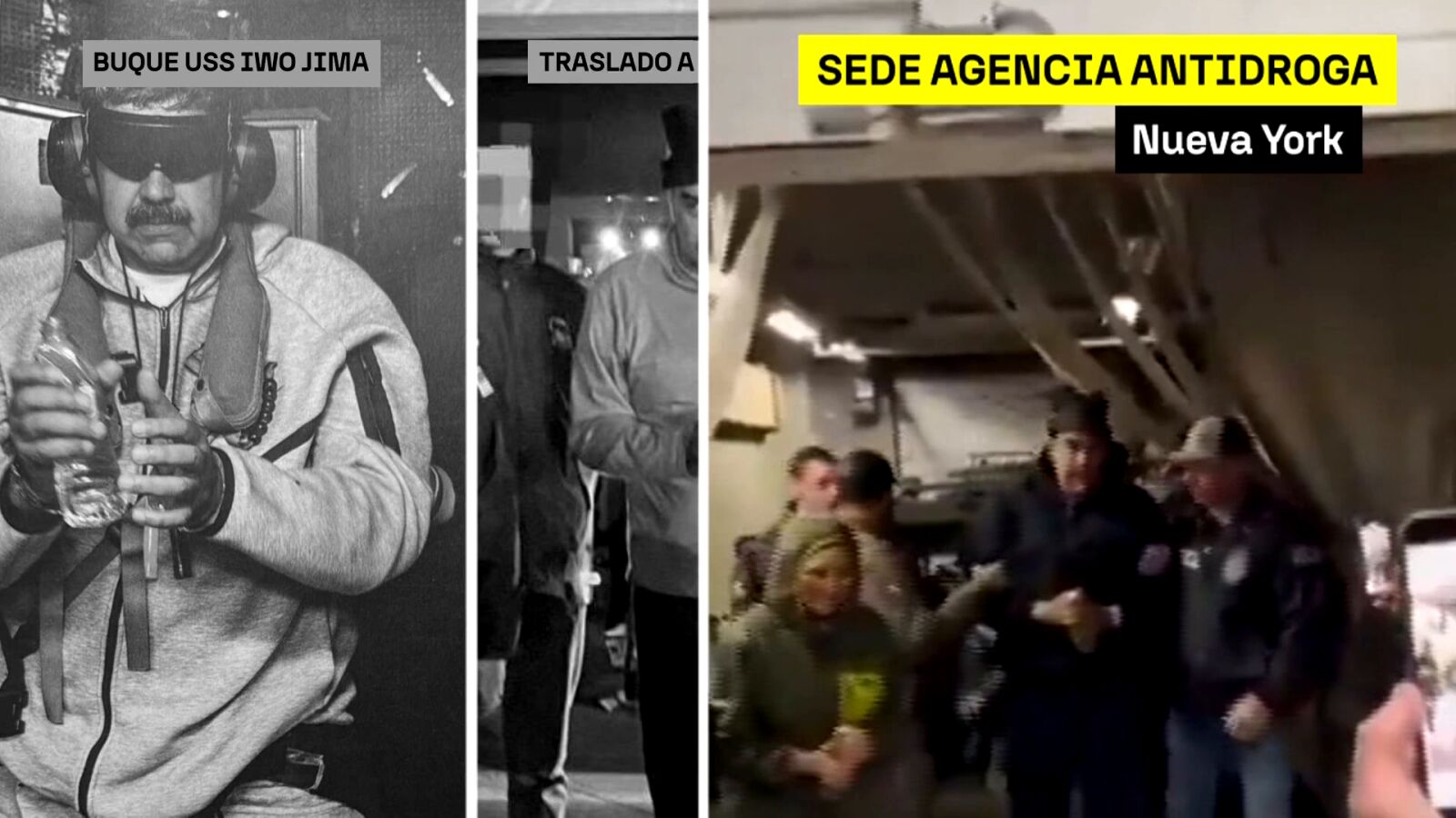 VÍDEO: Las imágenes de la detención de Nicolás Maduro, desde su foto esposado hasta su llegada a la cárcel
