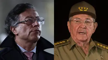 Gustavo Petro y Raúl Castro Gustavo Petro y Raúl Castro
