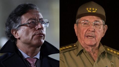 Gustavo Petro y Ra&uacute;l Castro