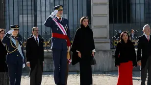 El rey Felipe VI, la princesa Leonor y la reina Letizia presiden la ceremonia de la Pascua Militar