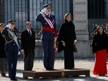 El rey Felipe VI, la princesa Leonor y la reina Letizia presiden la ceremonia de la Pascua Militar