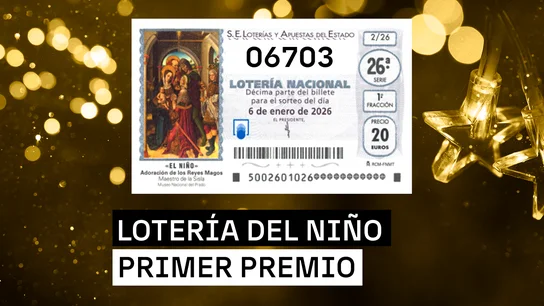 Primer premio de la Lotería del Niño 2026 de hoy martes 6 de enero Primer premio de la Lotería del Niño 2026 de hoy martes 6 de enero