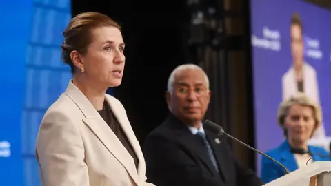 La primera ministra danesa Mette Frederiksen La primera ministra danesa Mette Frederiksen