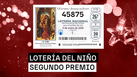 45875, segundo premio de la Lotería del Niño 2026 45875, segundo premio de la Lotería del Niño 2026