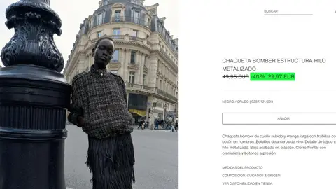 Bomber tipo tweed con hilo metalizado Bomber tipo tweed con hilo metalizado