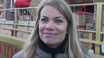 Carla Goyanes ante los micrófonos Carla Goyanes ante los micrófonos