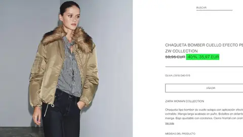 Bomber cuello efecto pelo Bomber cuello efecto pelo